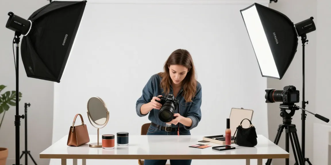 Fotografia artistica di prodotti a Milano che mette in risalto accessori moda di alta gamma con un'illuminazione professionale in studio.
