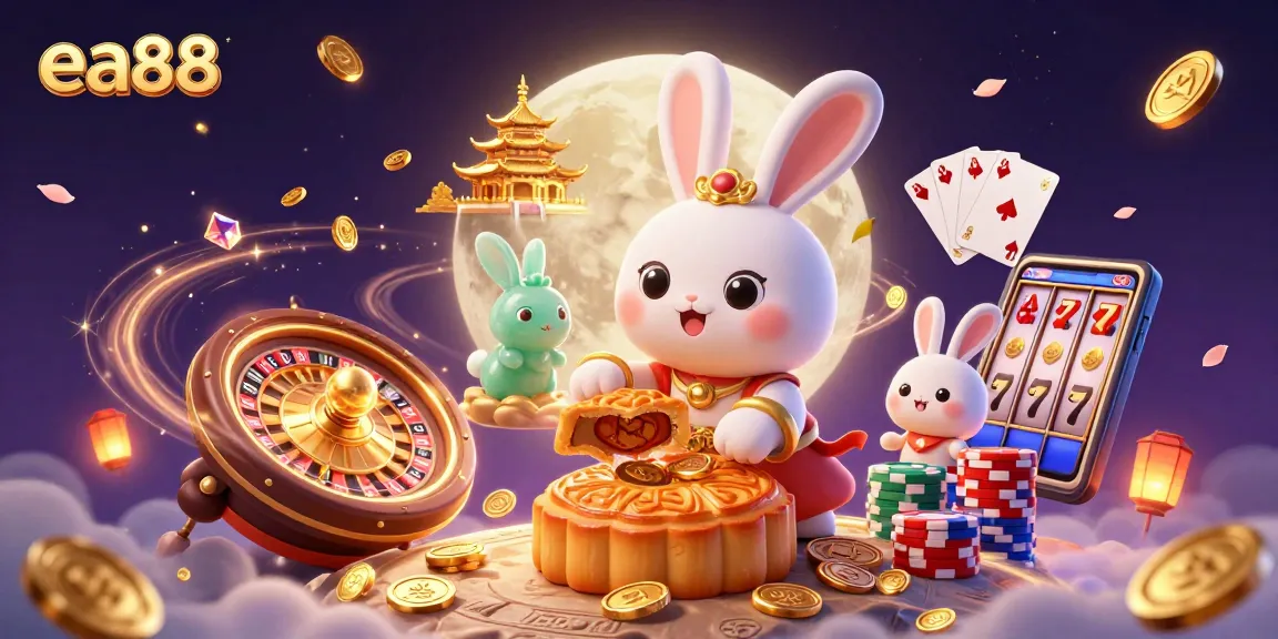 Play exciting games at ea88 with vibrant casino elements and captivating characters in a creative 3D scene.